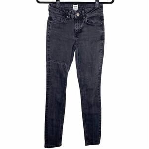 ASOS Denim Black Distressed Skinny Jeans 25